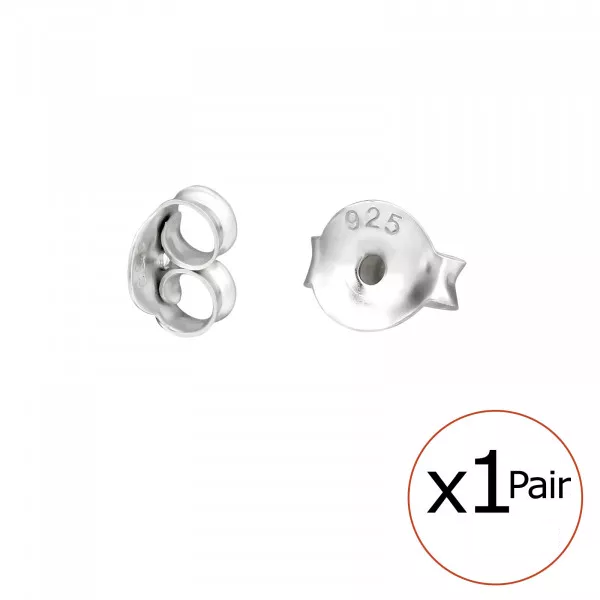 Silver Butterfly Backs for Ear Studs