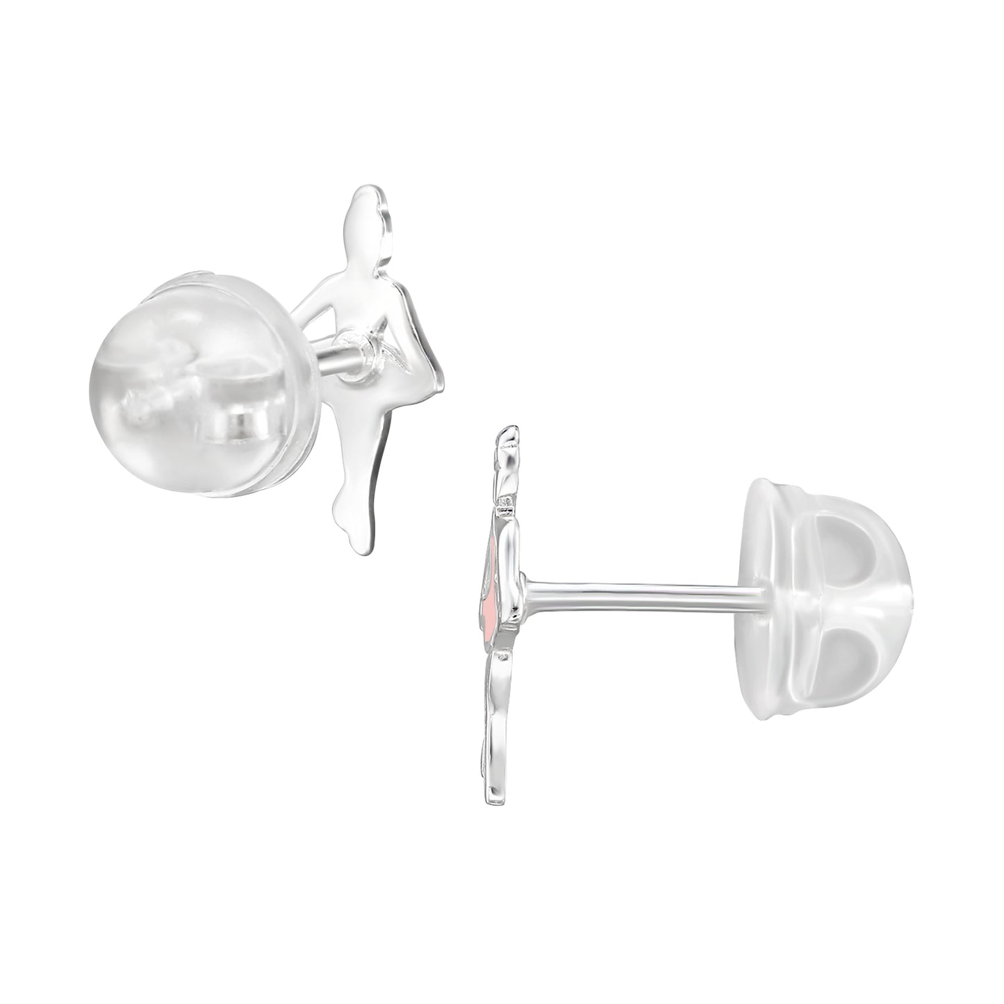 925 Sterling Silver Ballerina Premium Earrings with Epoxy