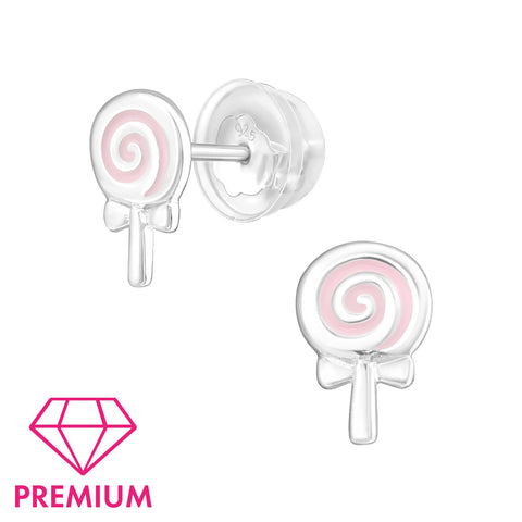 925 Sterling Silver Lollipop Premium Earrings with Epoxy