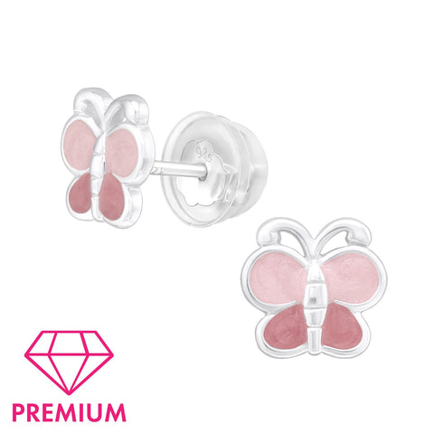 925 Sterling Silver Butterfly Premium Earrings with Epoxy