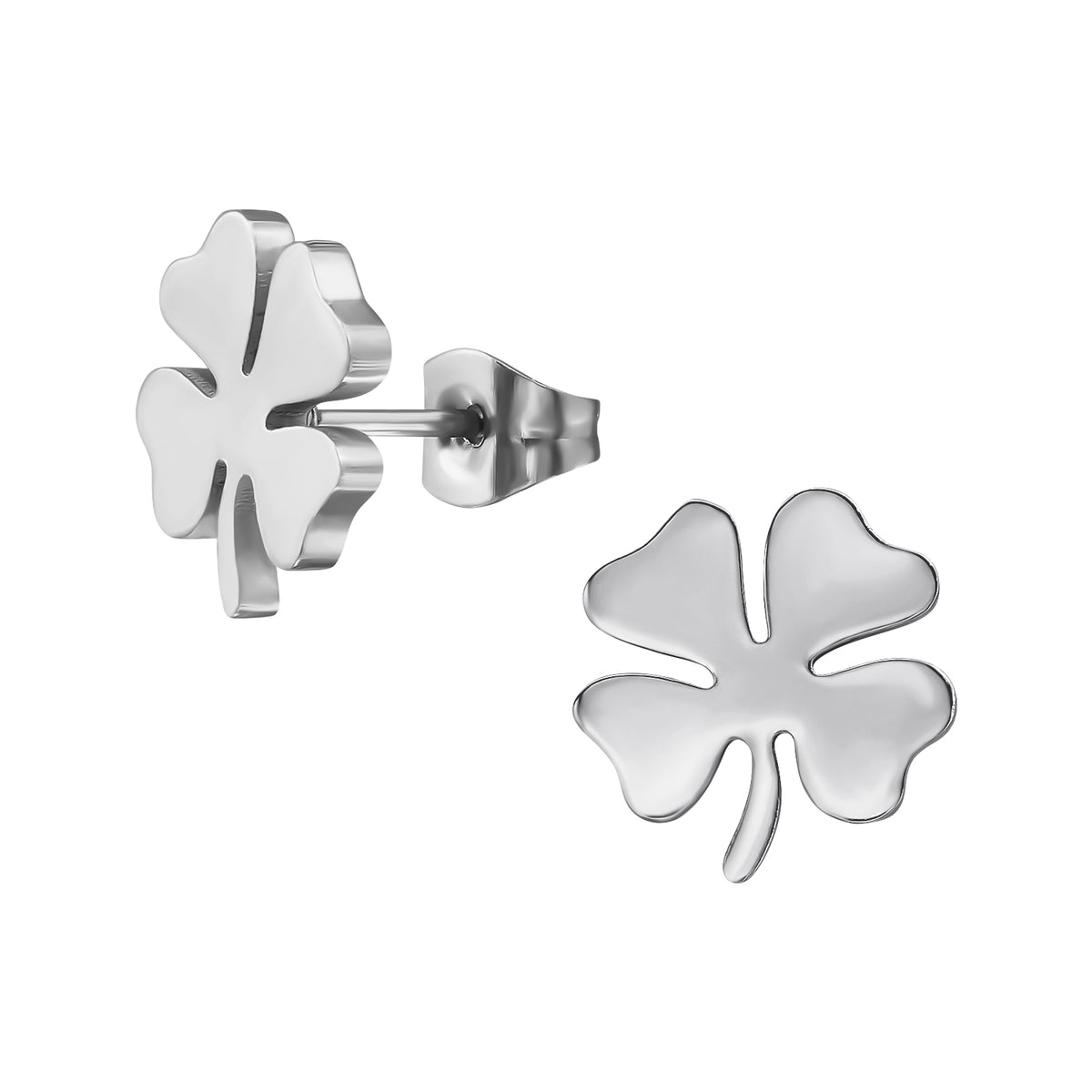 Adult Surgical Steel Clover Ear Studs