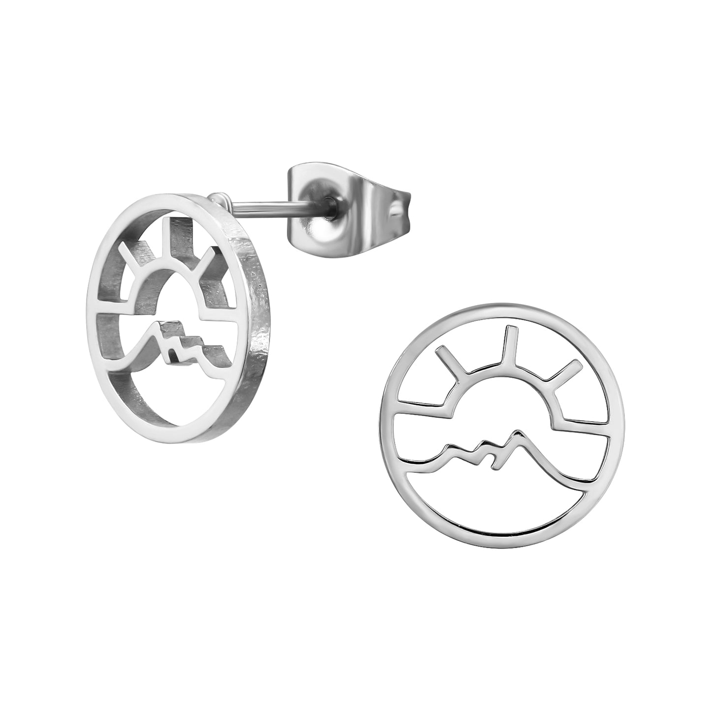 Surgical Steel Sunset Ear Studs