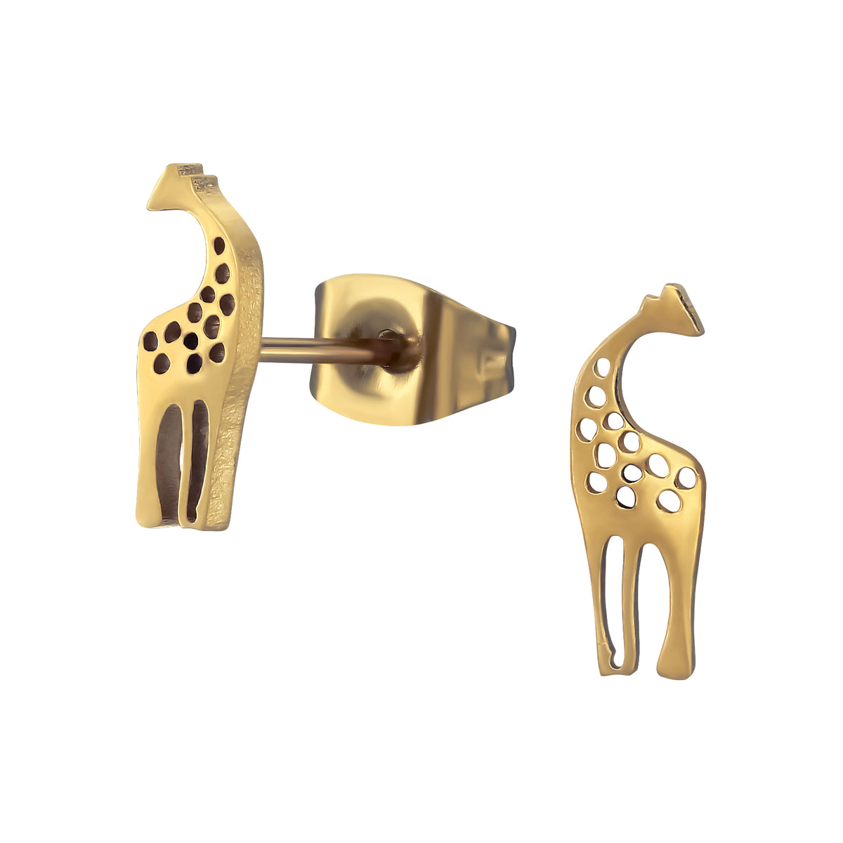 Gold Plated Surgical Steel Giraffe Ear Studs