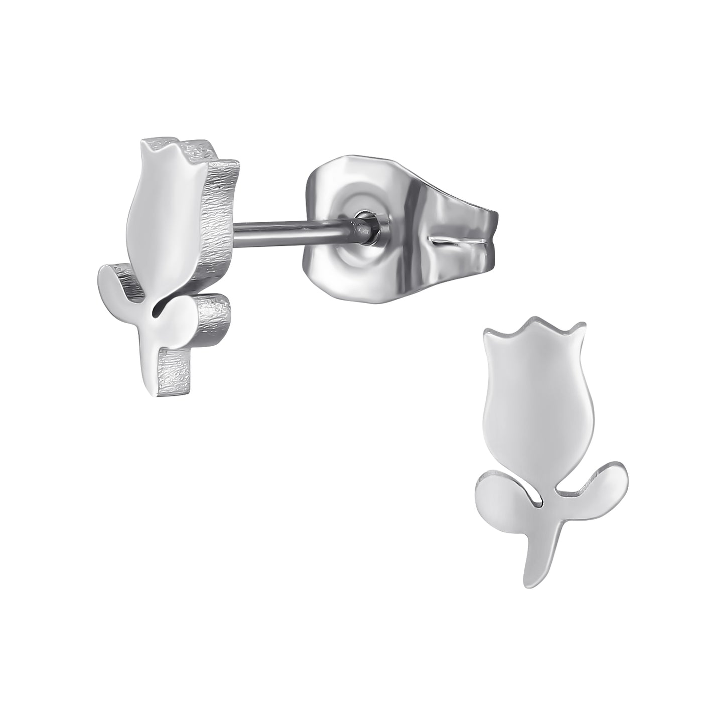 Surgical Steel Tulip Flower Ear Studs