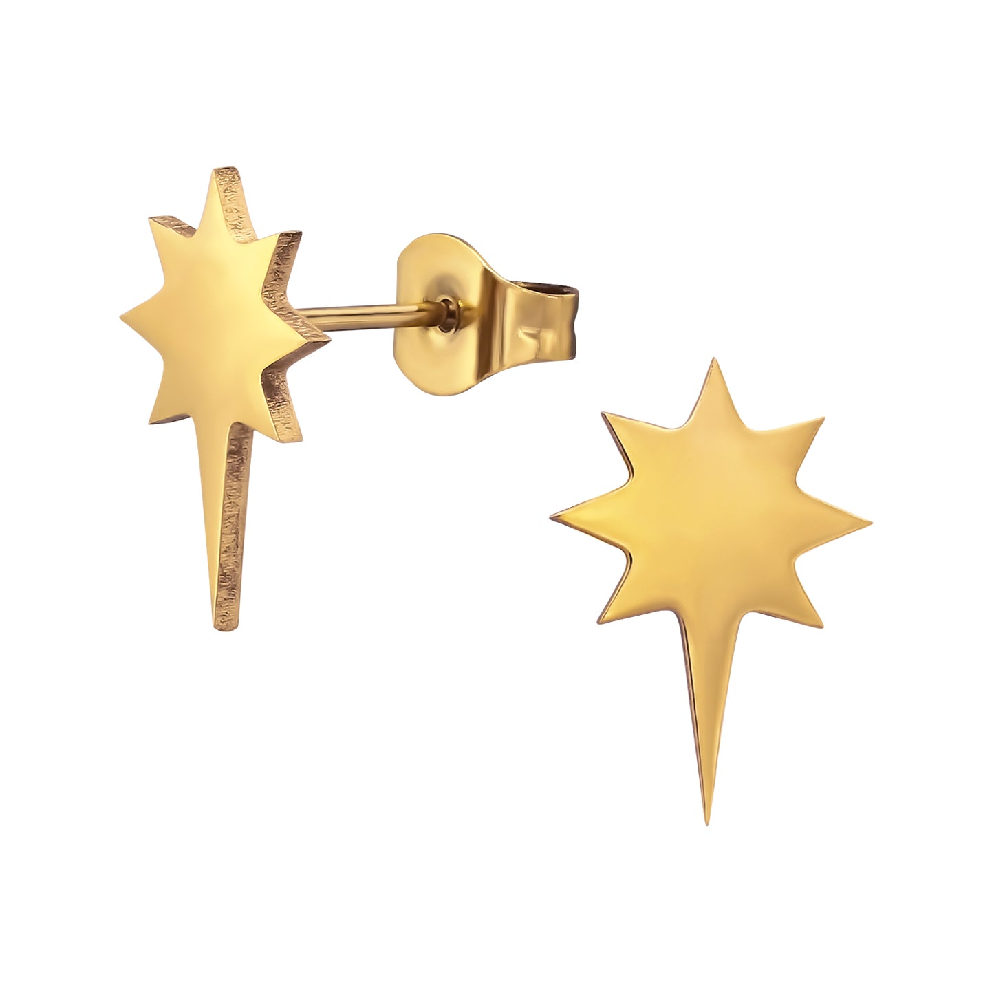 Adult Gold Plated Surgical Steel Starburst Ear Studs