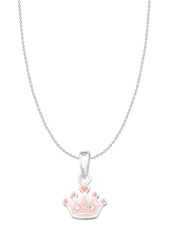 925 Sterling Silver Crown Kids Necklace