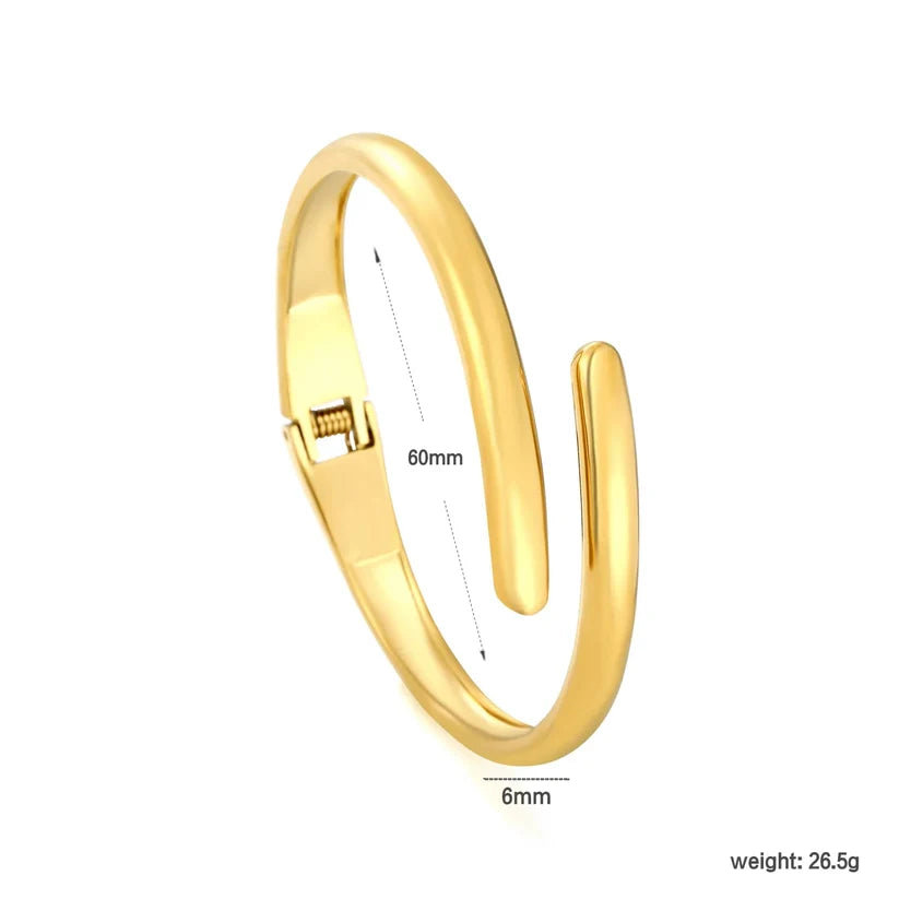 Adult Gold-Plated Crisscross Arc Bangle