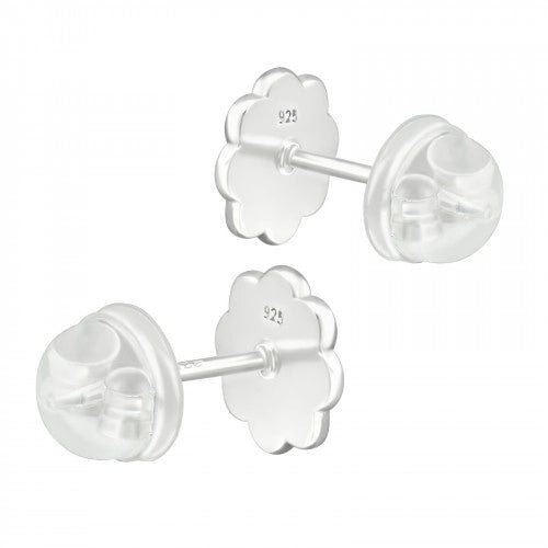 925 Sterling Silver Flower Premium Earrings with Epoxy