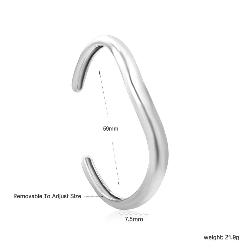 Adult Stainless Steel Irregular Bangle