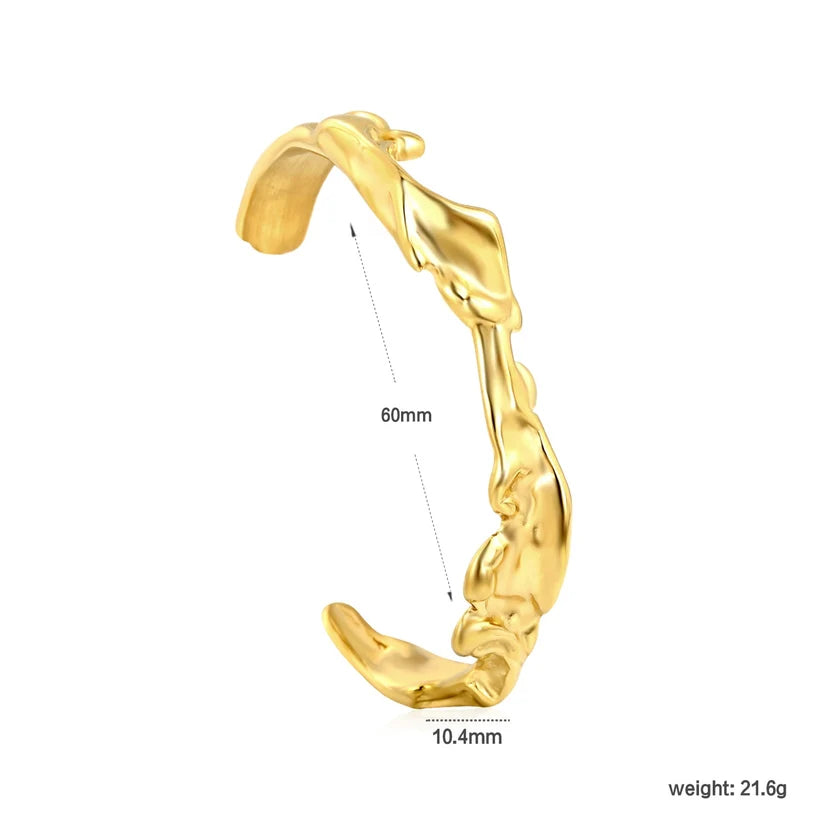 Adult Gold-Plated Irregular Bangle