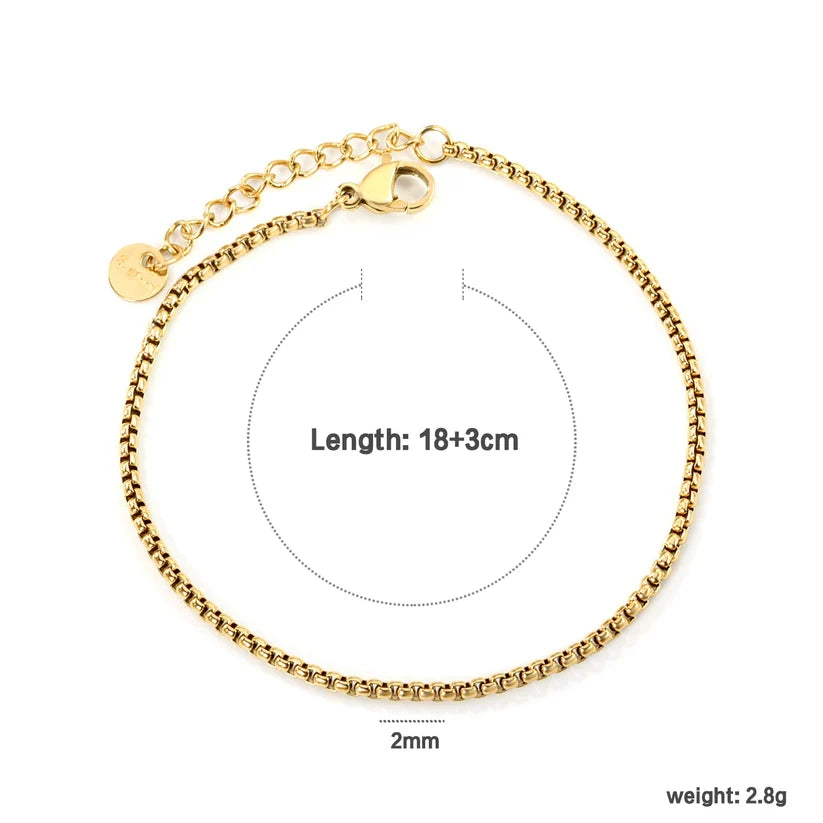 Adult Square Gold-Plated Bracelet