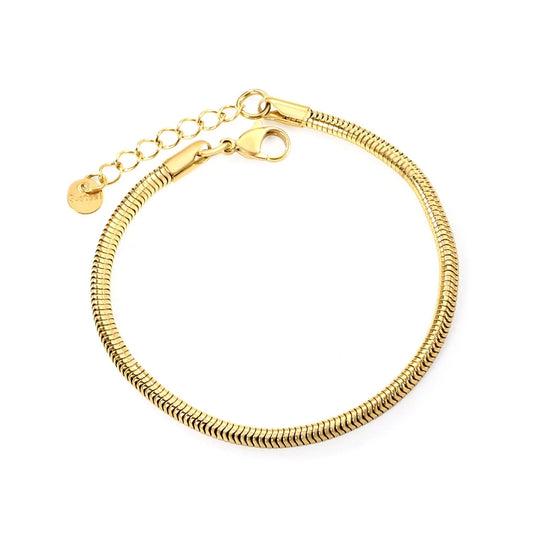 Adult Snake Bone Chain Gold-Plated  Bracelet