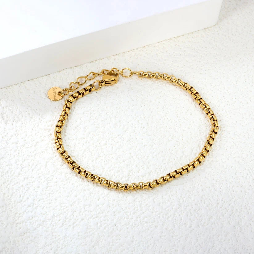 Adult Square Gold-Plated Bracelet