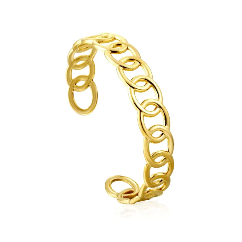 Adult Bangle With Interconnected Ovals
