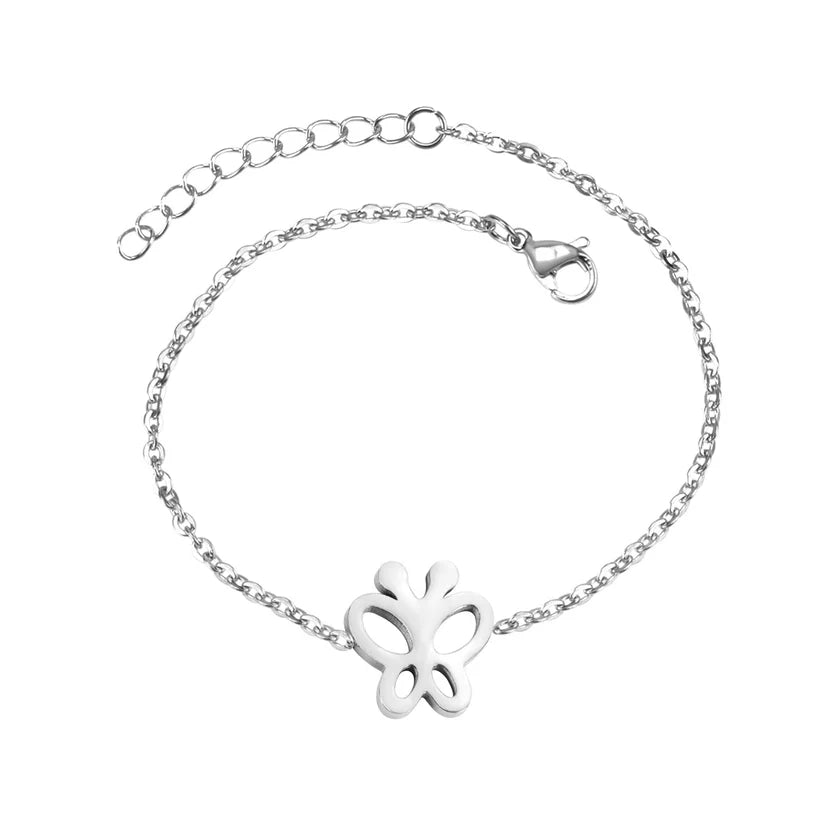 Adult Butterfly Stainless Steel Bracelet