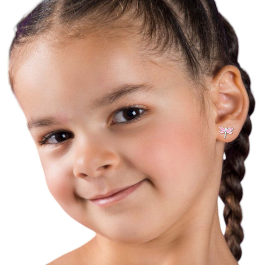 925 Sterling Silver Dragonfly Premium Earrings with Epoxy