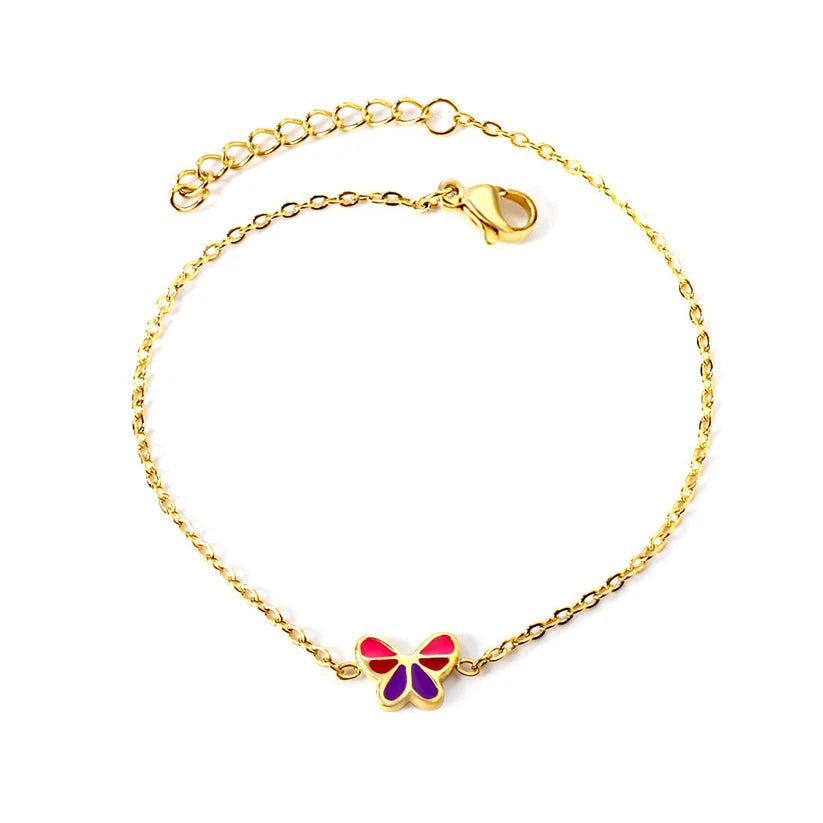 Kids Mixed Color Butterfly Bracelet