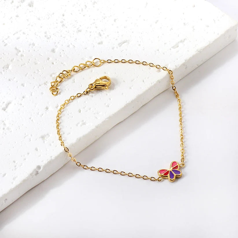 Kids Mixed Color Butterfly Bracelet