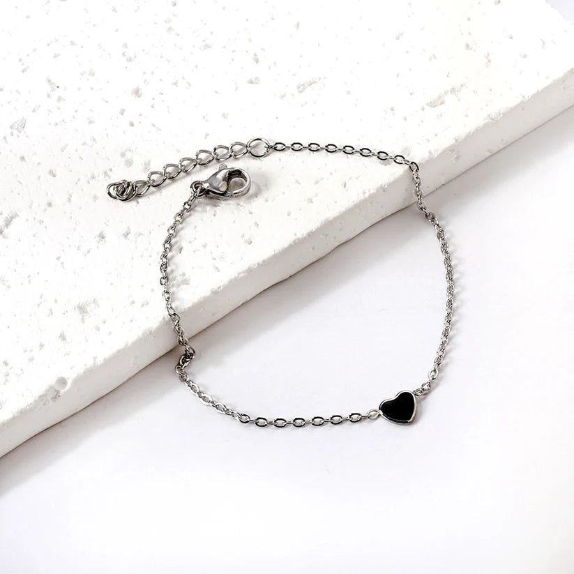 Adult Black Heart Accessory Bracelet
