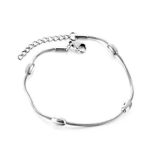 Adult Stainless Steel 4 Oval Accessories Bracelet