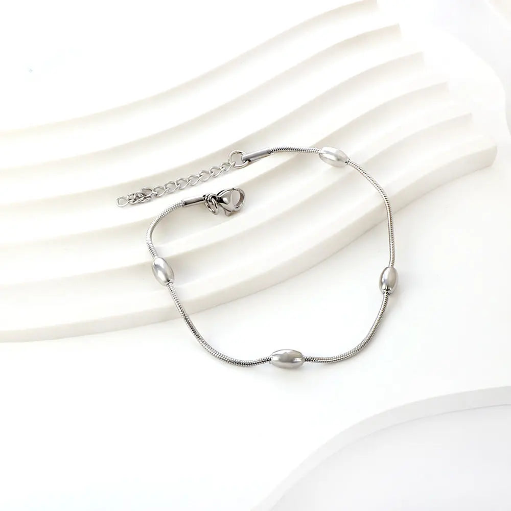 Adult Stainless Steel 4 Oval Accessories Bracelet