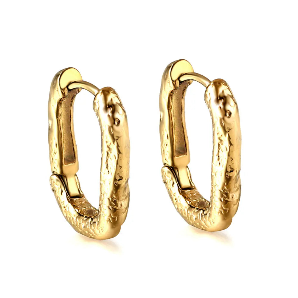 Adult Gold-Plated Rectangular Ear Clasps