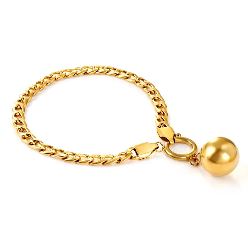 Adult Gold Plated Bracelet With Ball