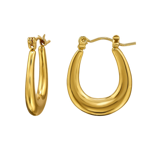 Adult Gold Plated Surgical Steel hoops with French lock