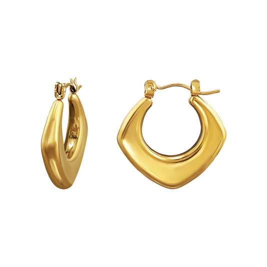 Adult Gold Plated Surgical Steel hoops with French lock