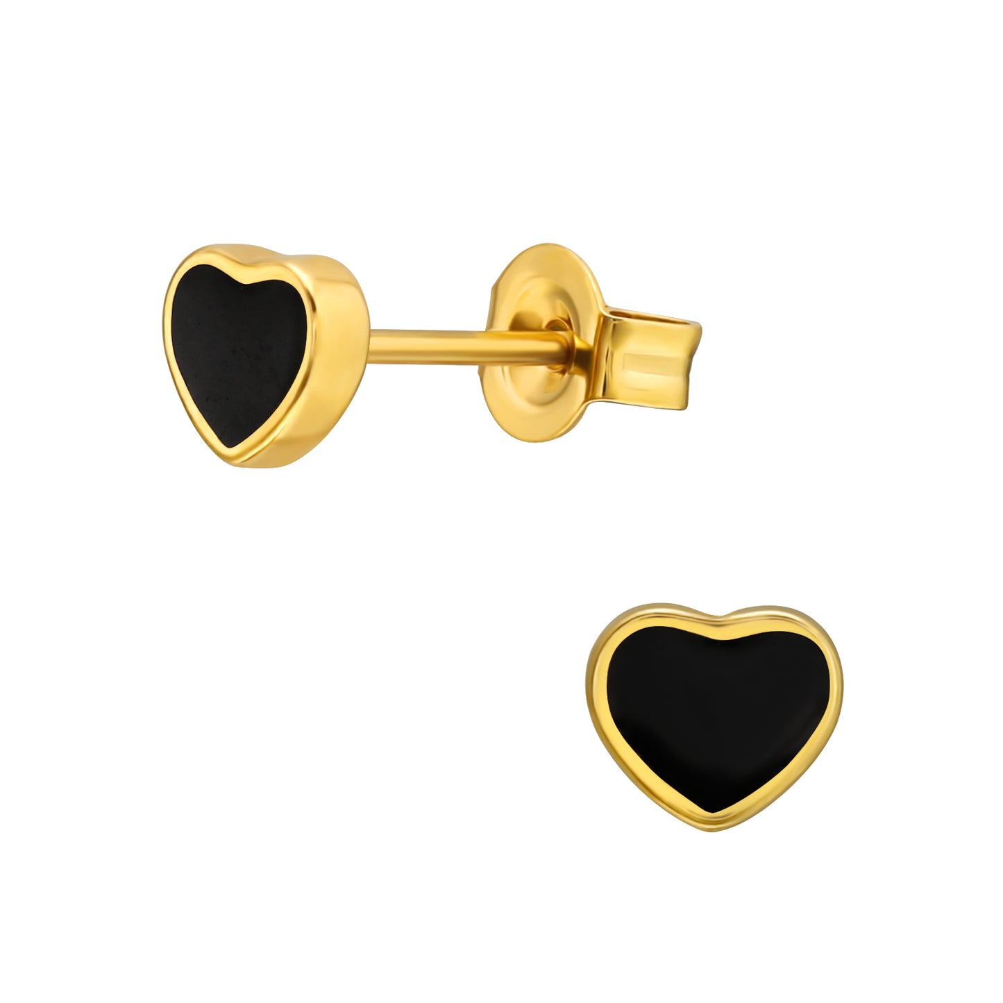 Gold Plated Surgical Steel Heart Ear Studs