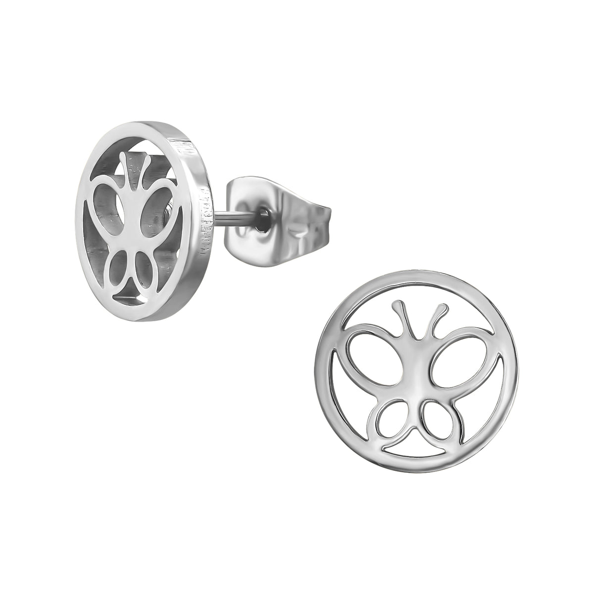Surgical Steel Butterfly Ear Studs