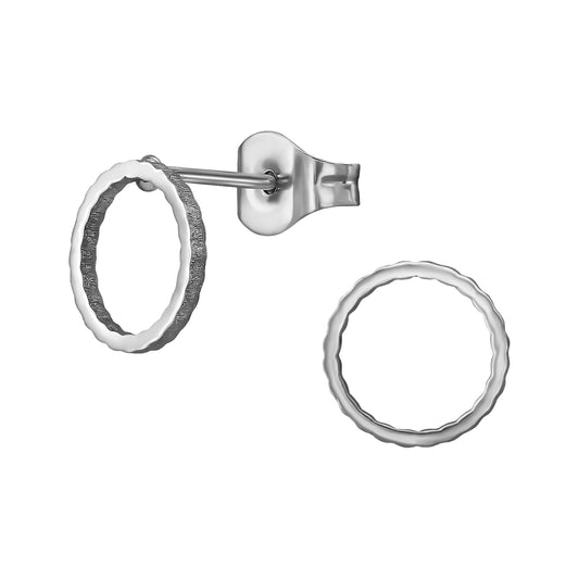 Stainless Steel Circle Ear Studs
