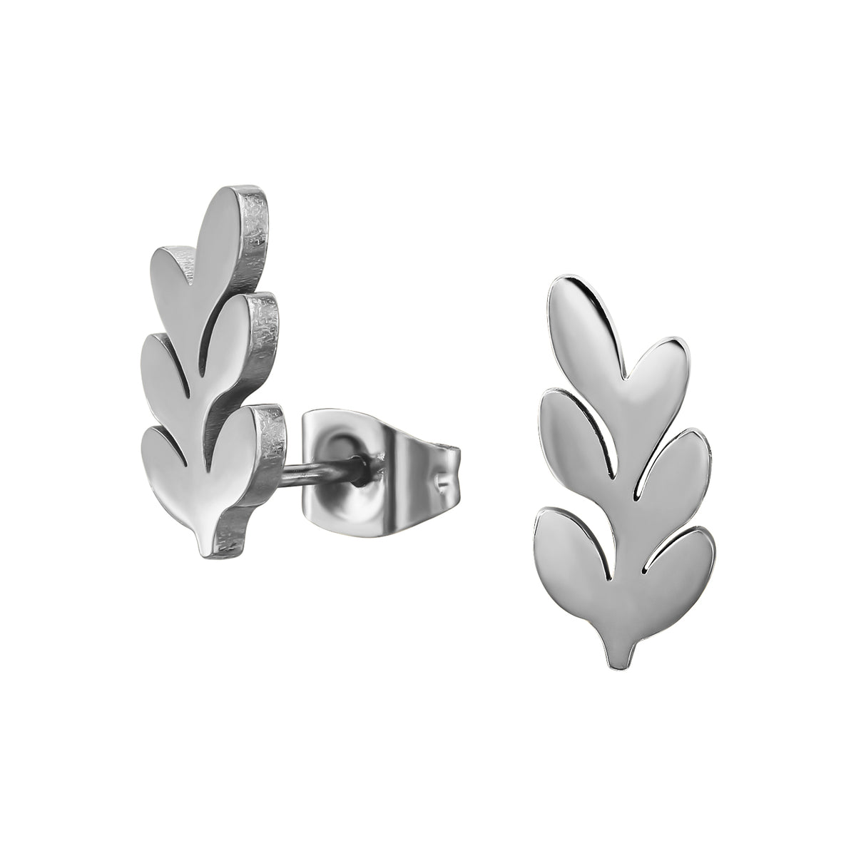 Surgical Steel Leaf Ear Studs