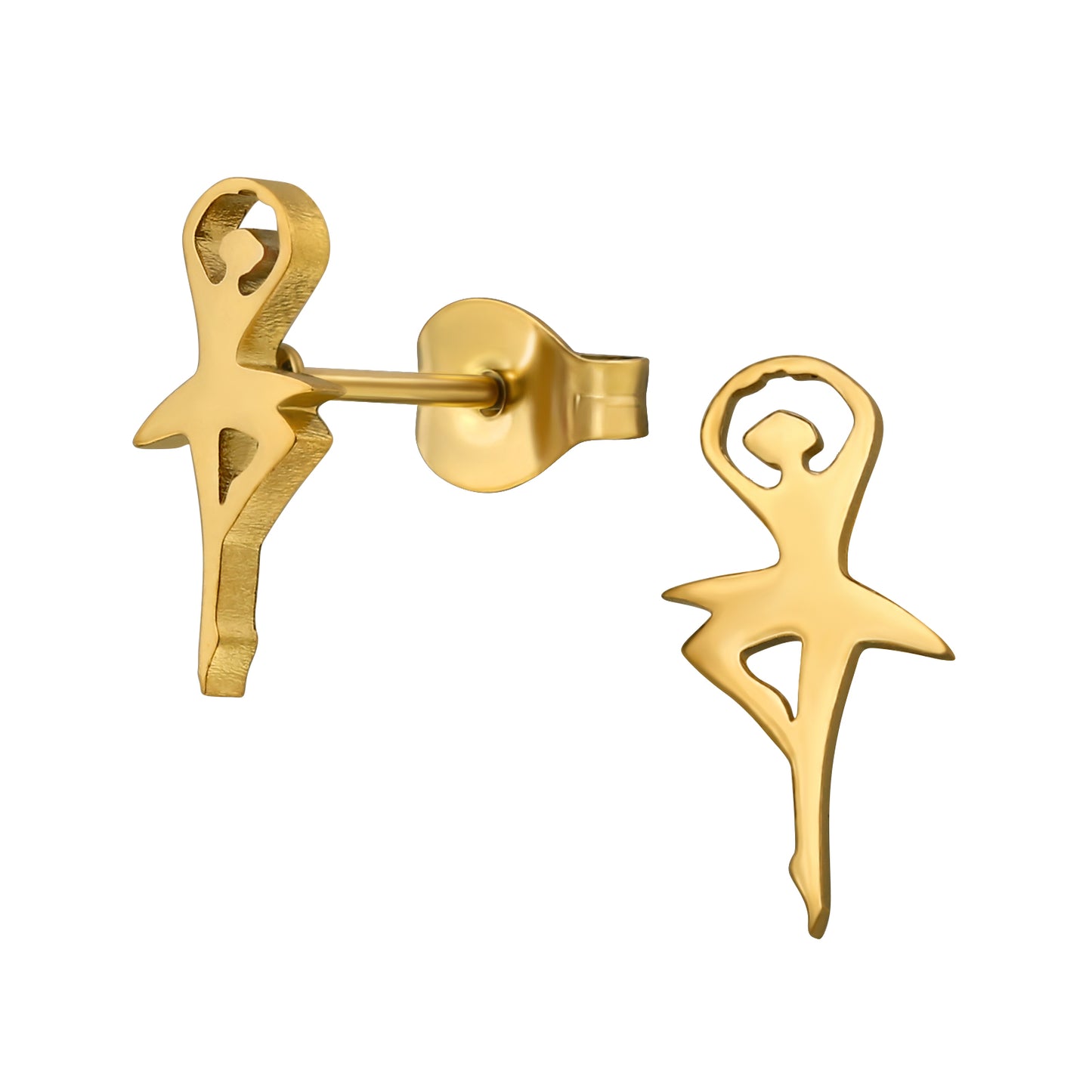 Gold Plated Surgical Steel Ballerina Ear Studs