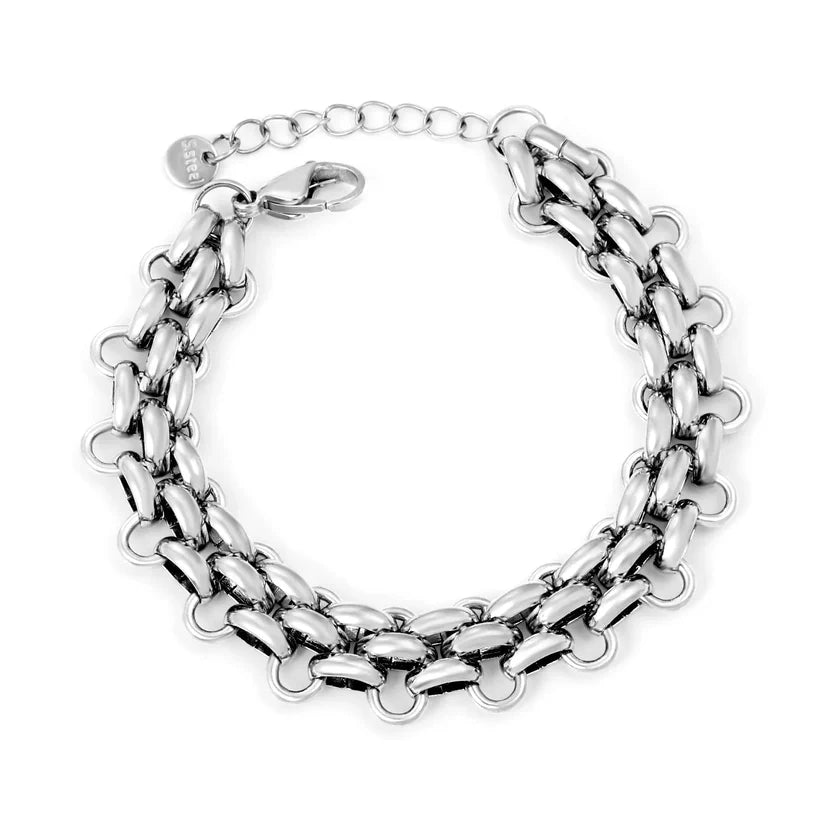 Adult Woven Cuban Chain Stainless Steel  Bracelet
