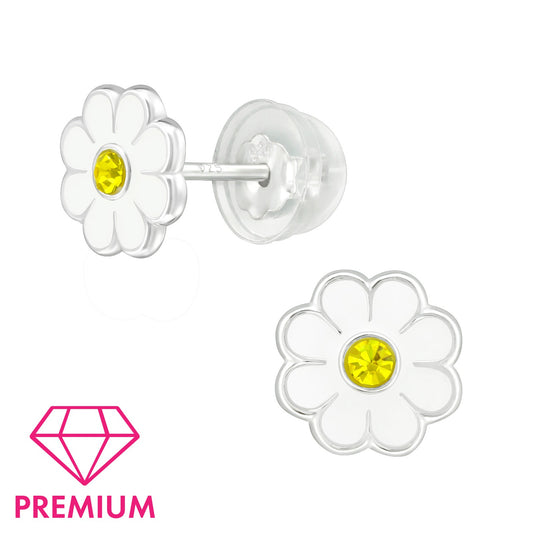 925 Sterling Silver Flower Premium Earrings with Epoxy