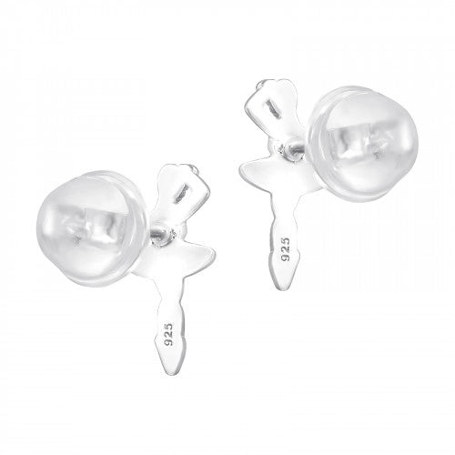 925 Sterling Silver Ballerina Premium Earrings with Epoxy